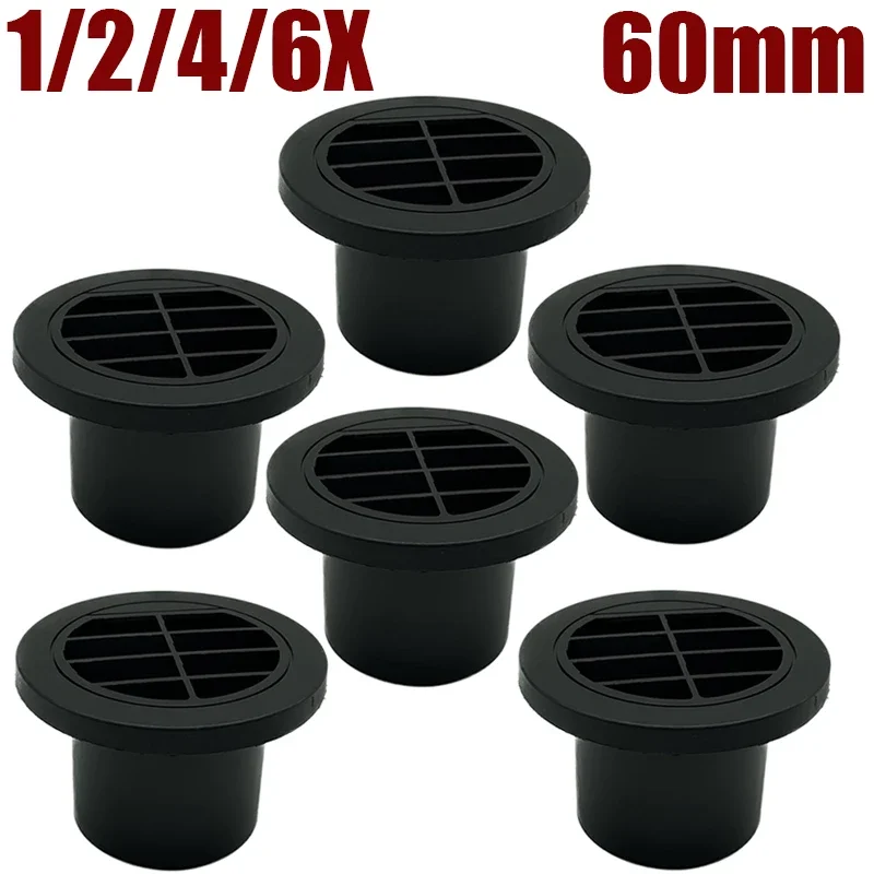 1/2/4/6X 60mm/2.36inch Car Air Vent Ducting Piece Duct Pipe Outlet Rotable Flat Round For Truck VAN Camper Diesel Parking Heater