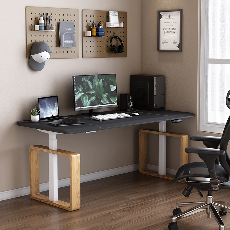 

Electric lifting table Desktop computer Standing workbench Home office Solid wood desk Simple Internet celebrity e-sports table