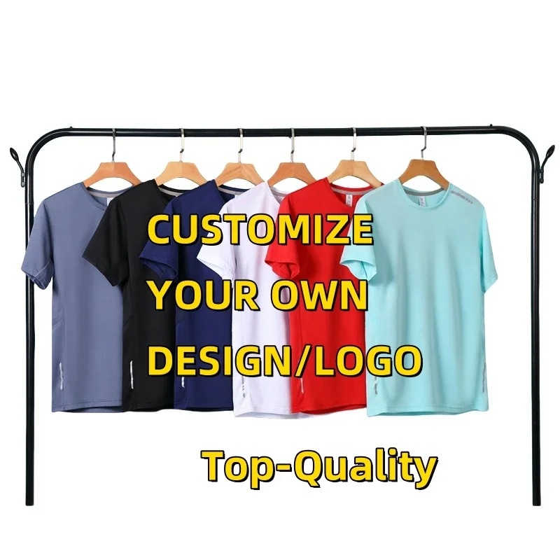 DIY Custom LOGO Image Family Matching Sports Outfits  Breathable Quick-dry Running Tops for Dad Mom & Kids Blank White T-Shirt