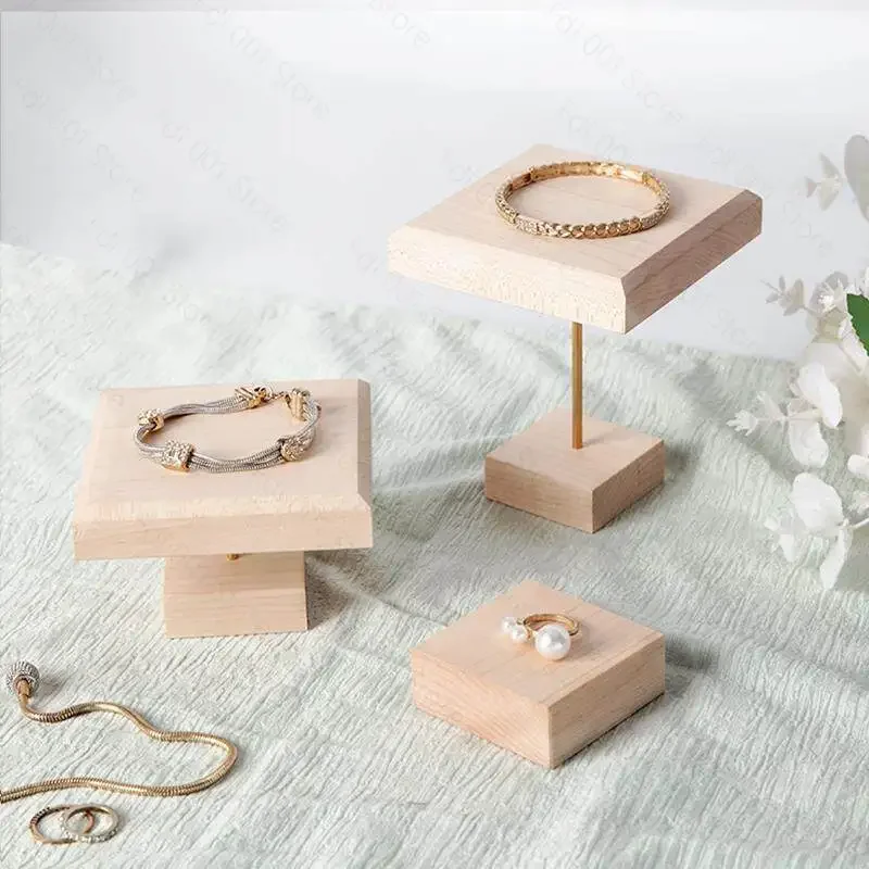 Black Walnut Jewelry Display Stands Decorative Shelves Ladder Earrings Ring Tray Home Decor Accessories Organizer