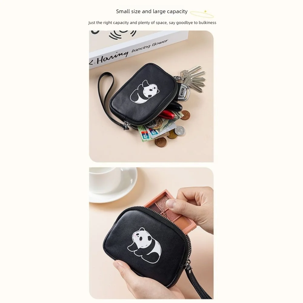 New Cartoon Panda Coin Purse PU Leather Portable Mini Change Wallet Small Wallet