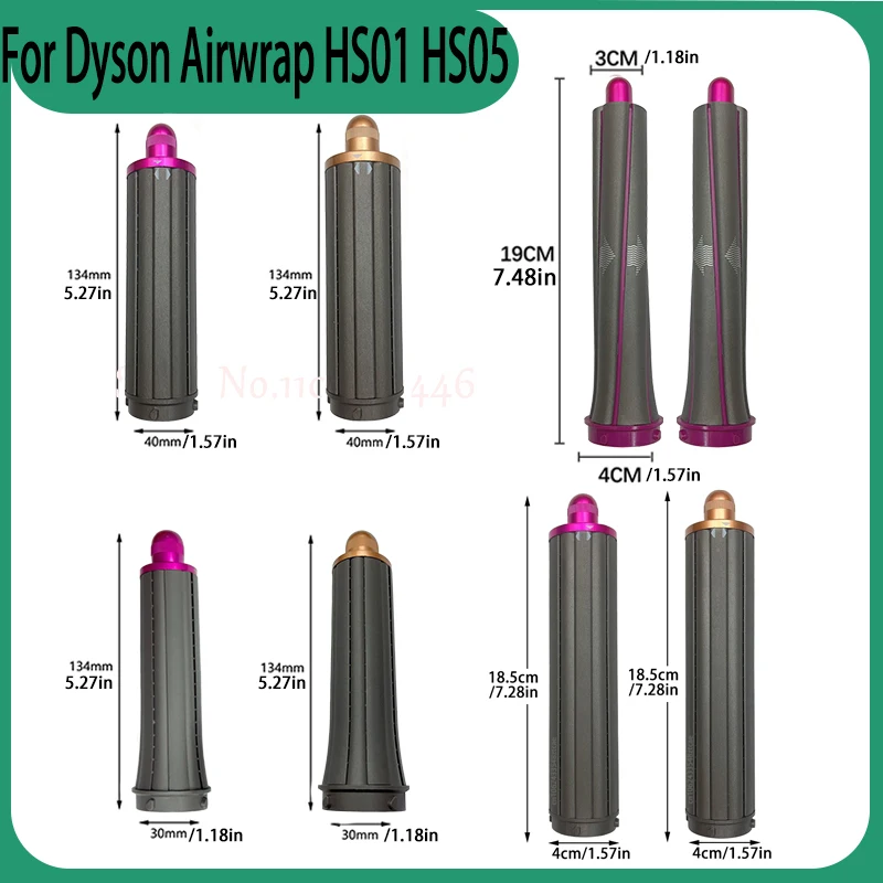 Long Curling Barrels Styling Tools for Dyson Airwrap HS01 HS05 HD03 HD08 Nozzle Flyaway Attahcment Hair Curler Accessories Parts