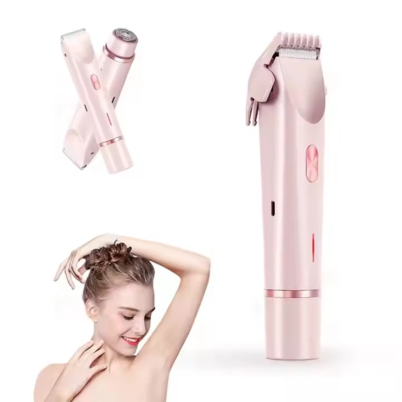 

Two-in-one women's double-head bikini trimmer, household shaver, portable automatic painless hair shaving tool