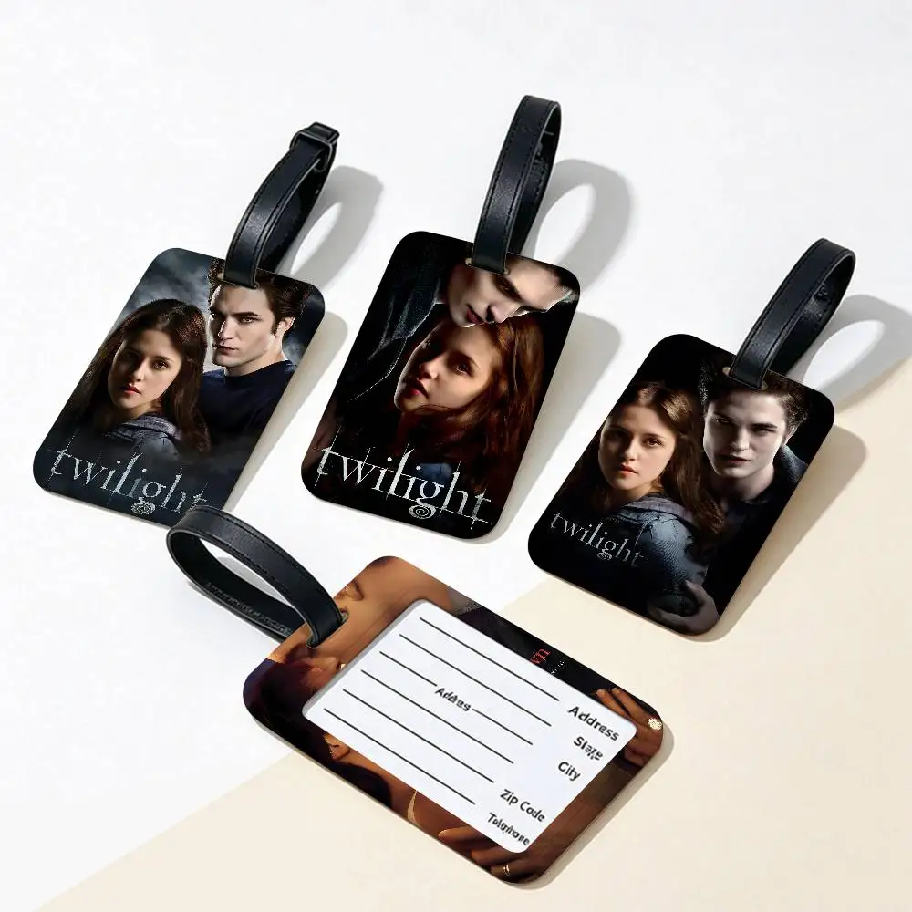 Classic Movie Twilight Lightweight Anti lost PVC Luggage Tag Removable Info Card Sleeve Backpack Travel Accessory