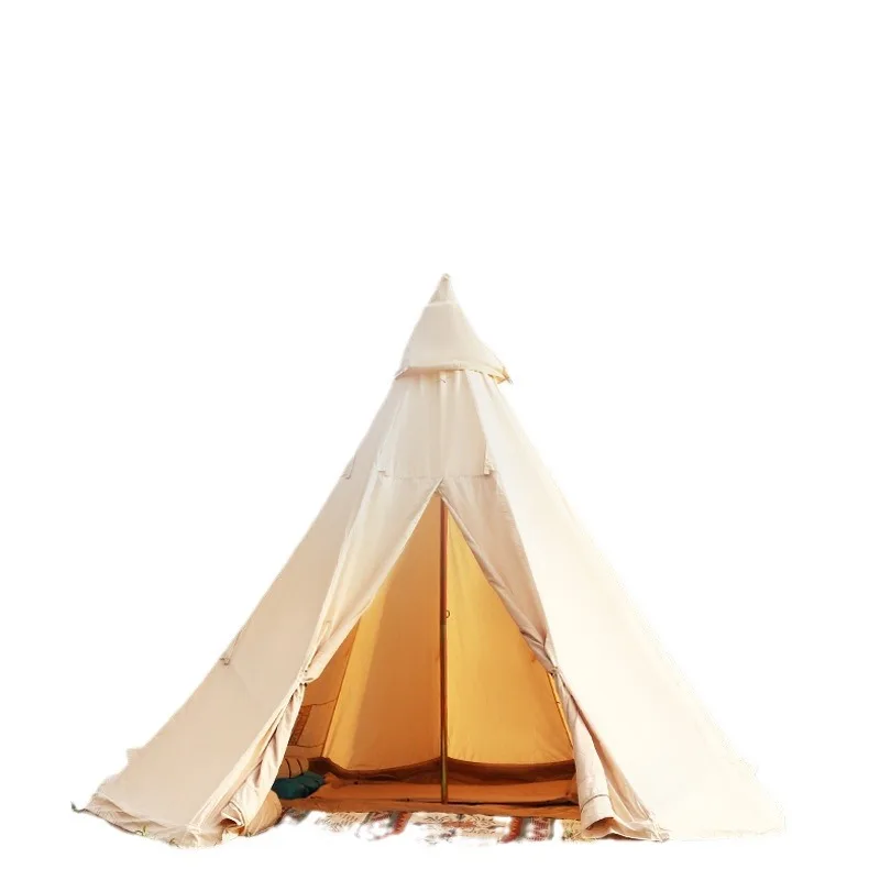 

Spire tent family outdoor camping picnic pyramid cotton rainproof canopy Oxford cloth home field tent