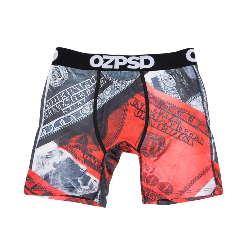 OZPSD Seamless Sexy Men Underwear Boxer Cueca Male Panties Lingerie Men Underpants Boxershorts Plus Size Printed Men\'s Boxers