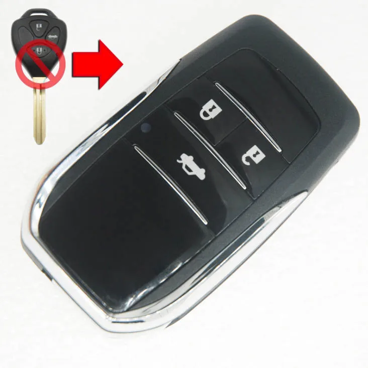 Smart REMOTE Key สำหรับ Toyota Highlander RAV4 Camry Prado Corolla Rezi Crown เปลี่ยนรถช่องว่างกรณี