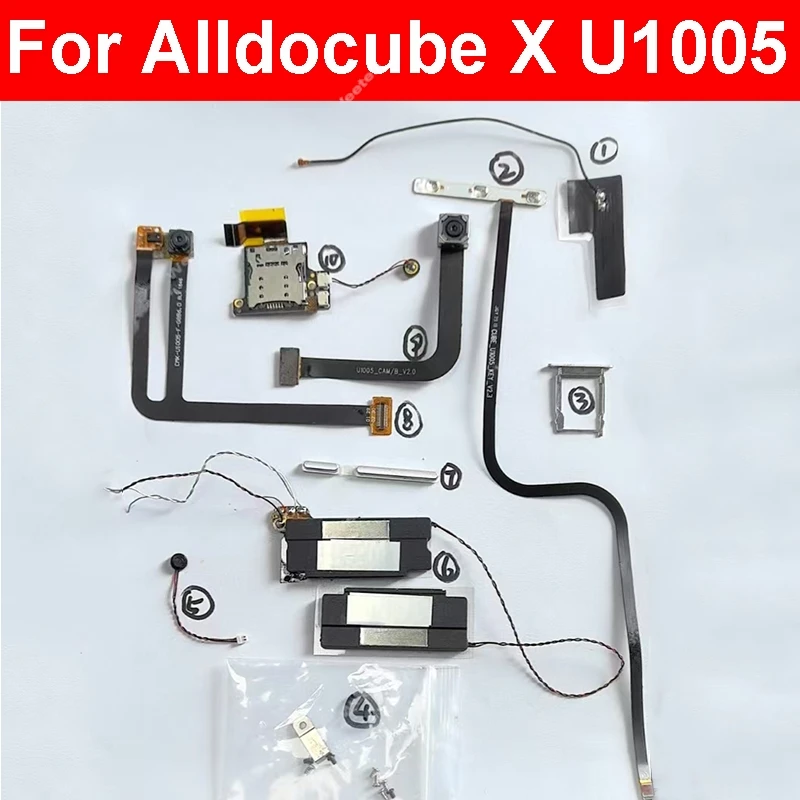 

Лента для материнской платы для Alldocube X U1005, громкость питания, гибкий кабель, слот для SIM-карты, держатель лотка, адаптер, запасные части