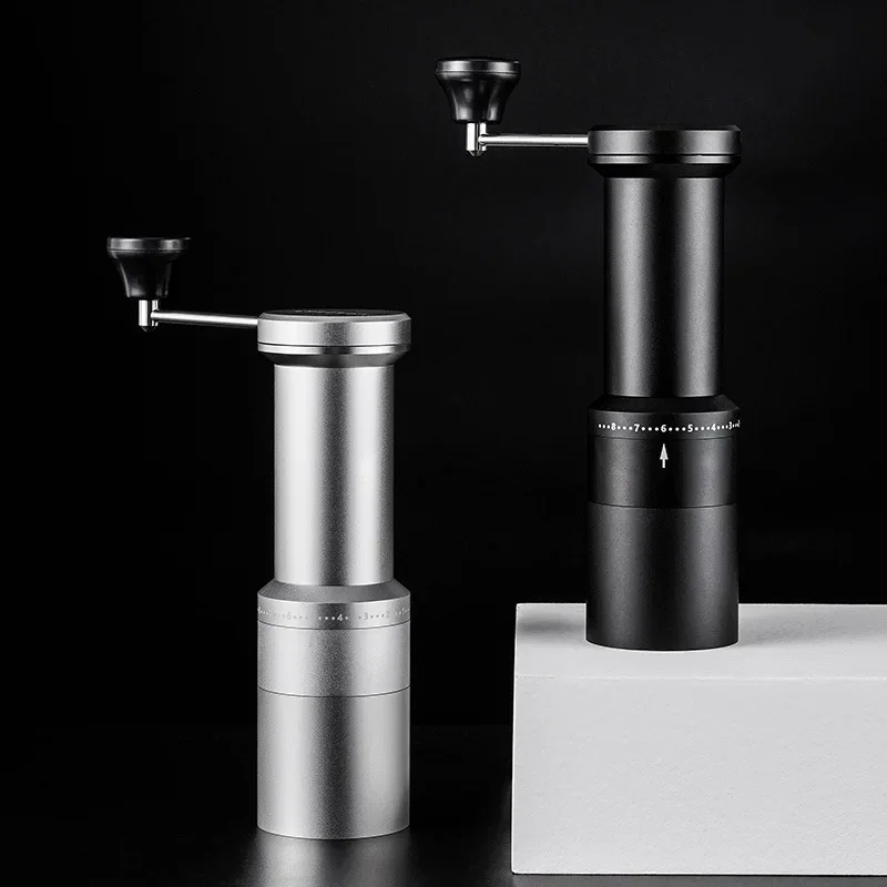 Manual Coffee Grinder Stainless Steel Integrated Coffee Grinder with Scale Hand Cranked Household Portable Grinder