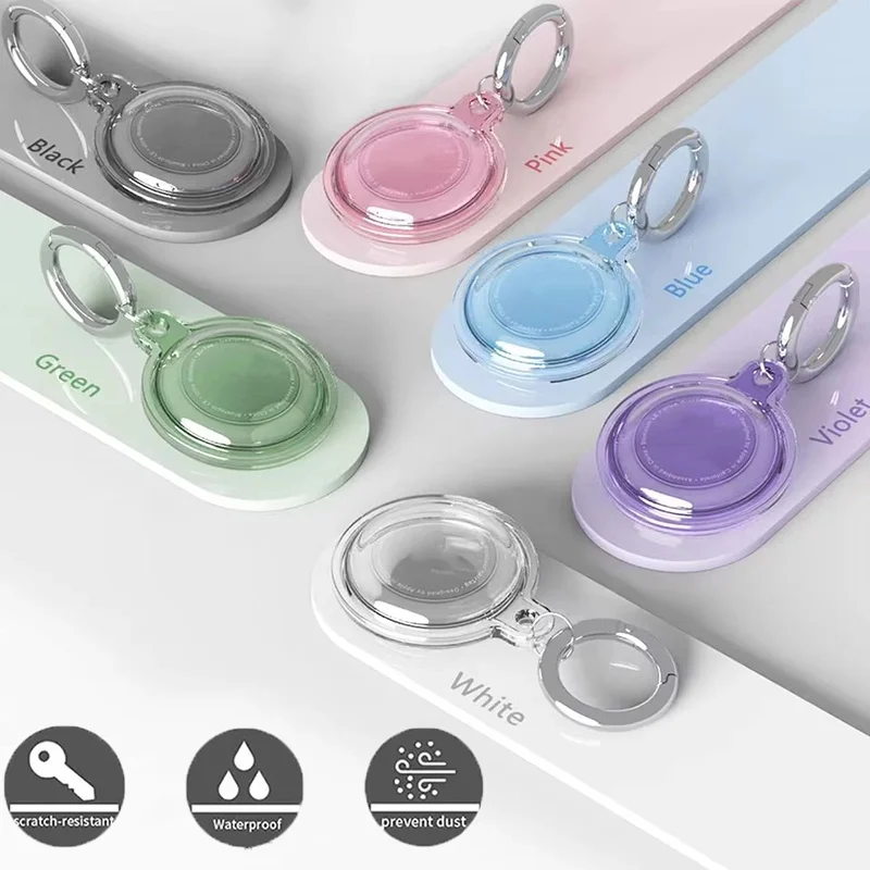 Waterproof Anti-lost Keychain Holder Transparent TPU Case For Apple Airtag Dog Cat Pet Collar Keys Tracker Protective Full Cover