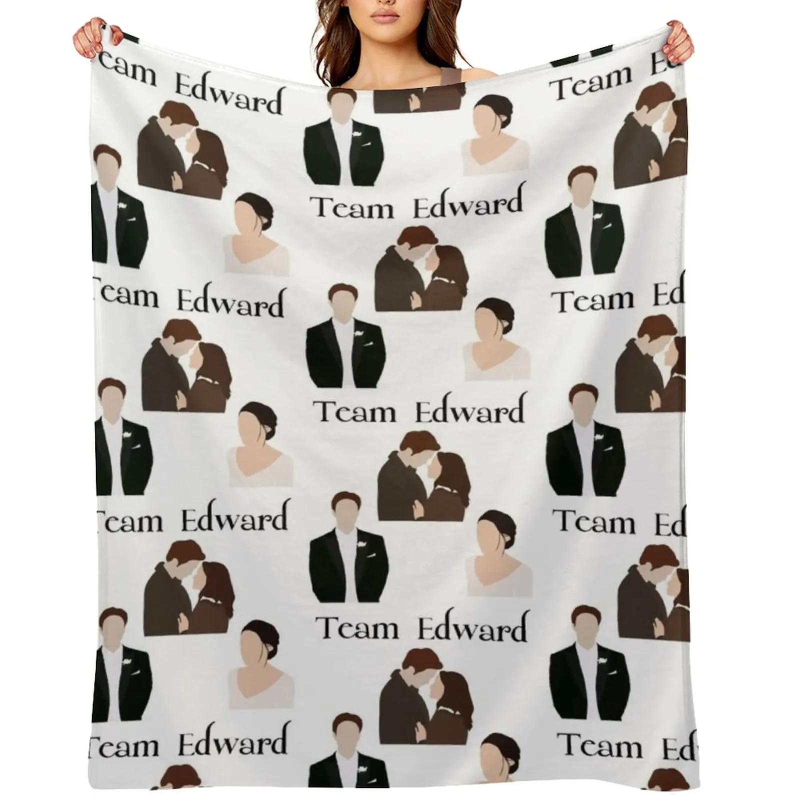 

Team Edward stickers pack twilight Throw Blanket Stuffeds bed plaid Winter beds Tourist Blankets
