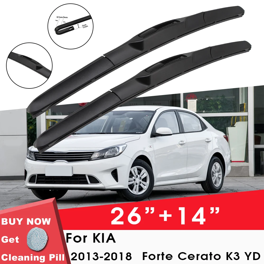 Car Wiper BladeFront Window Windshield Rubber Refill Wiper For KIA Forte Cerato K3 YD 2013-2018 26