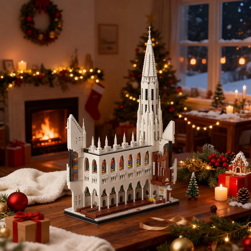 4782pcs MOC NYC Saint Patrick's Cathedral 1 Model Building Blocks Christmas Gift Idea Education Display Craft Collection DIY Kit