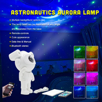 Astronaut Star Projector Night Light Remote Control 360°Adjusting Design Spaceman Table Lamp Nebula Galaxy Lighting for Children