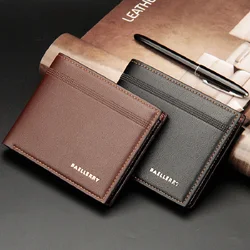 Classic Short PU Leather Wallets For Men Business Man ID Card Holder Purse Slim Male Photo Credit Card Wallets cartera hombre