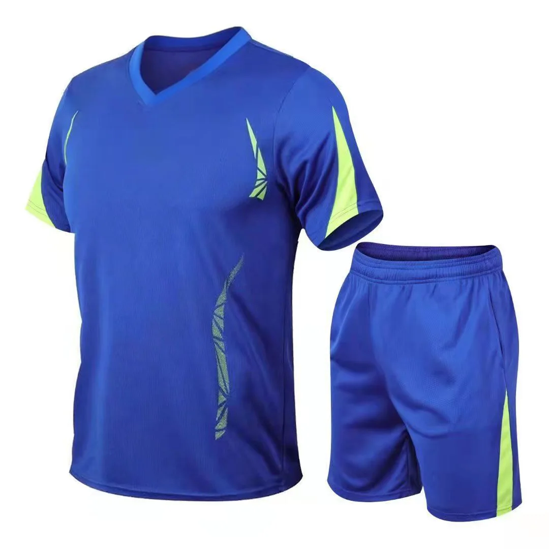 2025 New Men's Running Sets Summer Sportswear Breathable Gym Fitness Suits Quick Dry T-Shirts Sports Workout Training Tracksuit