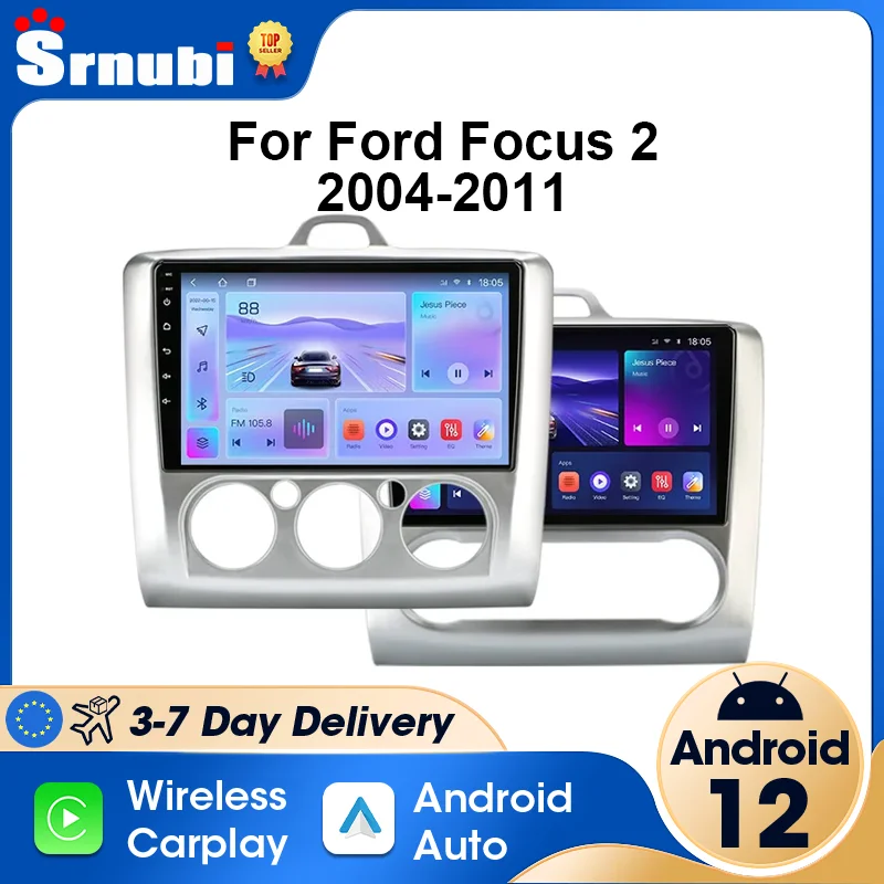 Srnubi for Ford Focus 2 3 Mk2 2004-2011 Android 12 Carplay Auto Car Radio Multimedia Player Navigation GPS 2 Din Head Unit Audio