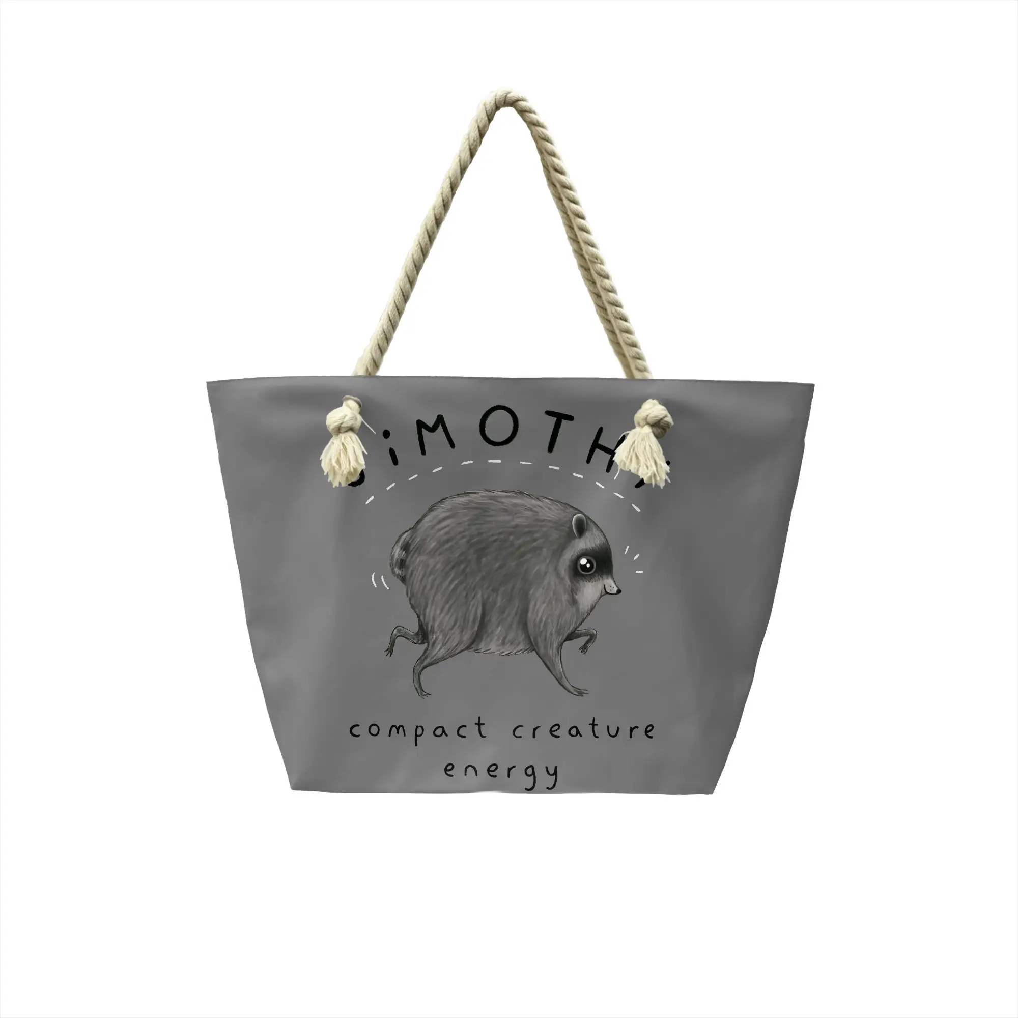 Fashion Print Jimothy Raccoon Tote Shopping Bags Washable Canvas Shoulder Shopper Funny Animal Handbag