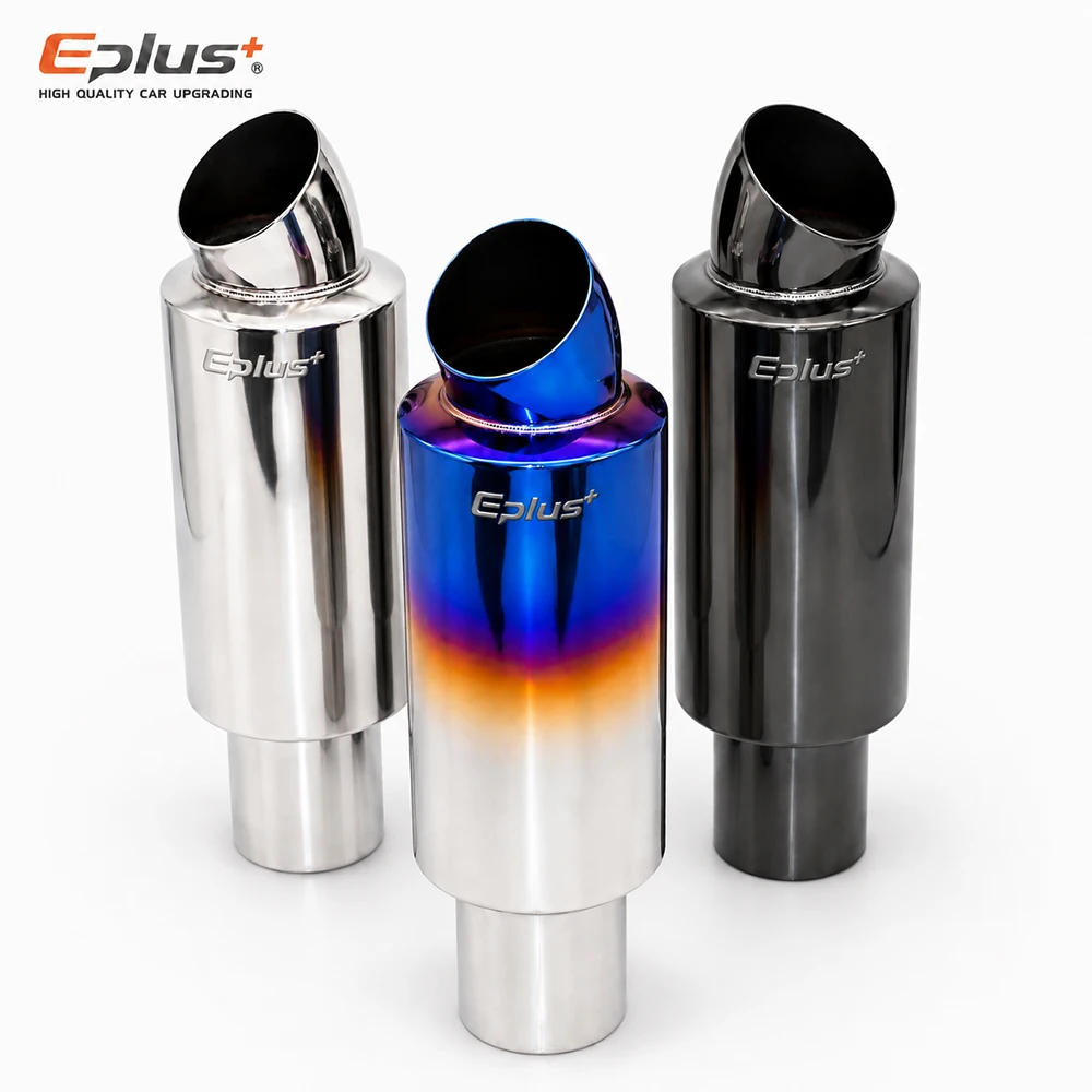 EPLUS Universal Auto Edelstahl Auspuff-Endrohr Auto Auspuff-Resonator Einlass 51/63/76mm – Detail 5