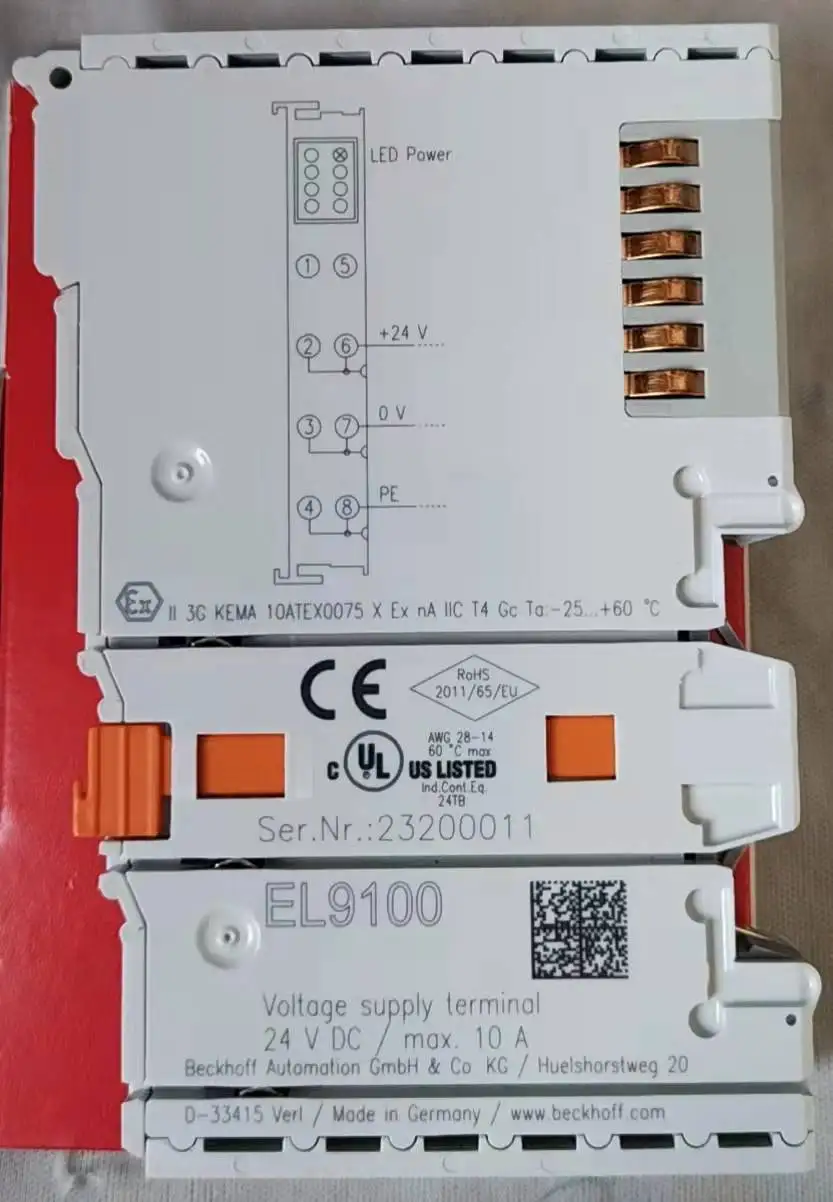 New Original Beckhoff module EL9100 DC24V potential power supply terminal power