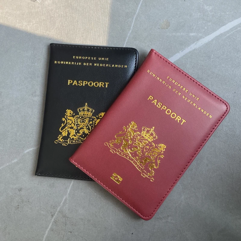 

Dutch Passport Holder Pu Netherlands Cover for Passport EU Travel Wallet Multifunctional with SIM Slot