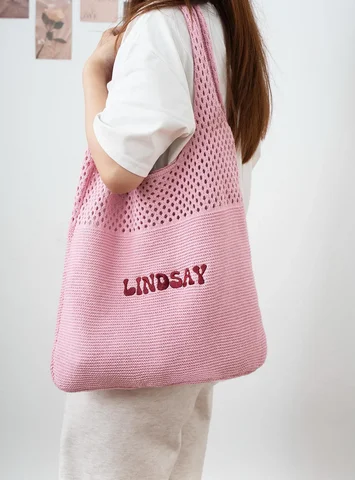 Virkad väska, Strandväska, Broderade väskor, Möhippa, Present till kvinnor, Stickad väska, Sommaraxelväska 10 best sales specialdesignad strandväska - №2