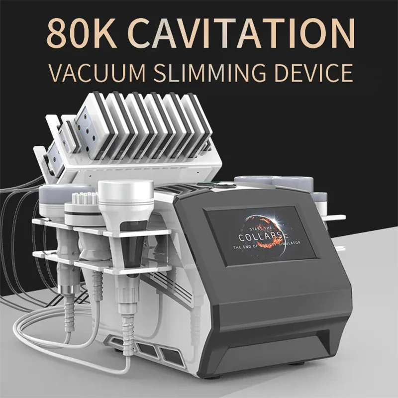 

Professional 7 in 1 Vacuum cavitation 80K Liposuction Body Slimming Machine Fat Burning RF Face Lift Cupping Skin Care Massager