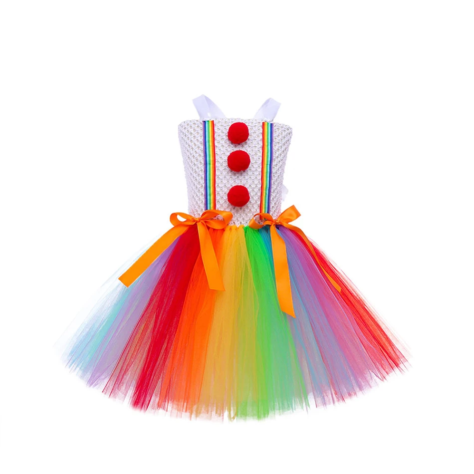 Kids Theatrical Clown and Princess Dress Up Outfit Unique Halloween Party Kids Cosplay Dresses Girls Stage Performance Dresses