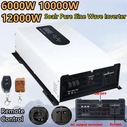 Pure Sine Wave Inverter 12v 220v 5000W 8000W 10KW Power 12V 24V 48V 60V 72V Converter Solar Car Inverters Off Grid Wall-mounted