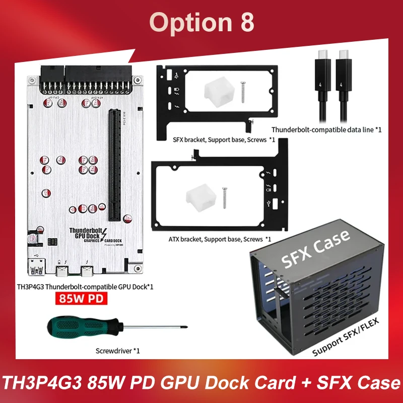 eGPU TH3P4G3 85W版 専用ケース RX6600 セット TH3P4G3、安価なGPU ボックスの実機レビュー、外付けグラボの接続以外