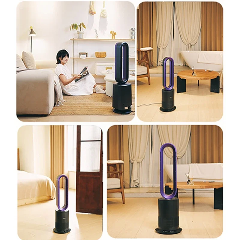 #Remote-controlled Bladeless Cooling Fan, 220V Cooling and Heating Fan, Ultra-quiet Electric Fan, Air Purifier, Timer/reservatio