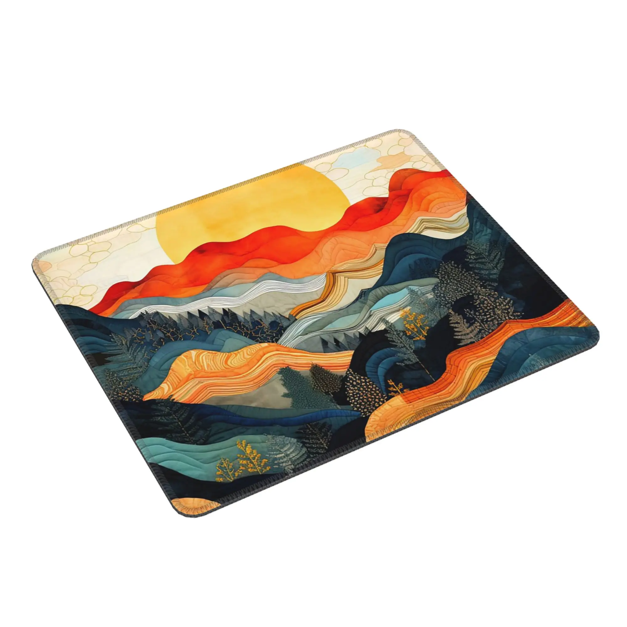 Landscape Mountain Sunset Painting Mouse Pad Computer Keyboard Mouse Mat Gamer PC Laptop Desk Mat Office Table Mats