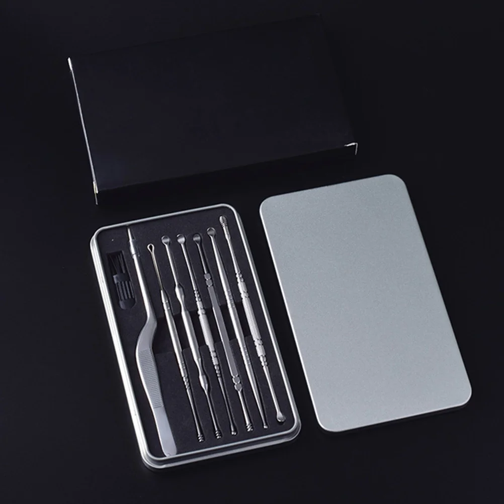 

1 комплект, набор для чистки ушной серы, разные формы, гладкие закругленные ручки, простой контроль, безопасное использование для взрослых, портативный сборщик ушной серы