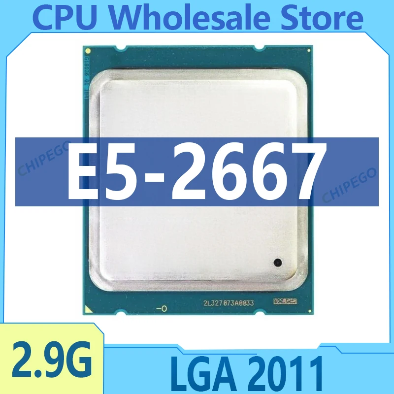 Xeon Processor E5 2667 2.9GHz 6-cores 15M 8GT/s E5-2667 LGA2011 130W Server Processor SR0KP CPU