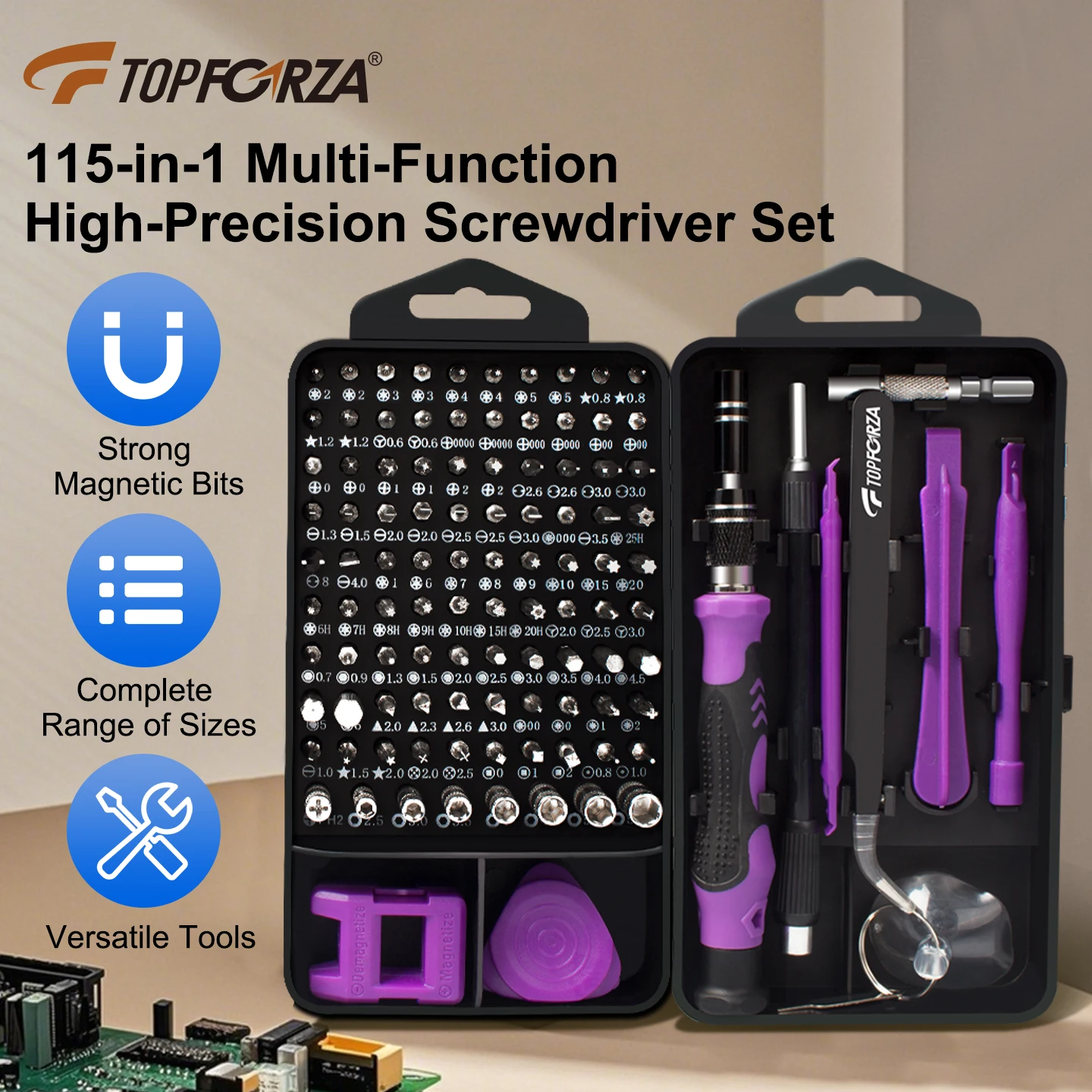 

Precision Screwdriver Set, All-in-One Electronics Repair Kit for Phone, Laptop, PC, Camera, Watch and DIY Projects