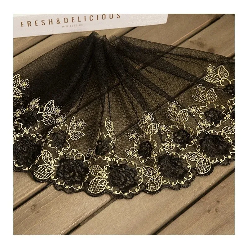 

New Classic Rose Embroidery Lace Stickers Mesh Handmade DIY Wedding Dress Clothing Dress Headwear Decoration Accessories