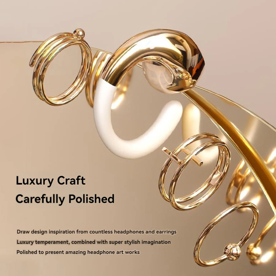 YX38 أقراط بلوتوث مفتوحة الأذن - سماعات أذن بخطاف للأذن للنساء مع صوت هاي فاي، ANC وكمون منخفض للغاية