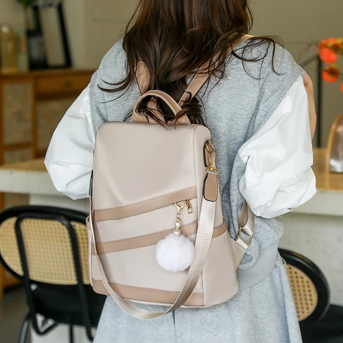 Imagen 2 del producto Mochila antirrobo de moda para mujer, mochila de nailon impermeable de alta calidad, bolso escolar de gran capacidad, mochila, bolsas de viaje para mujer