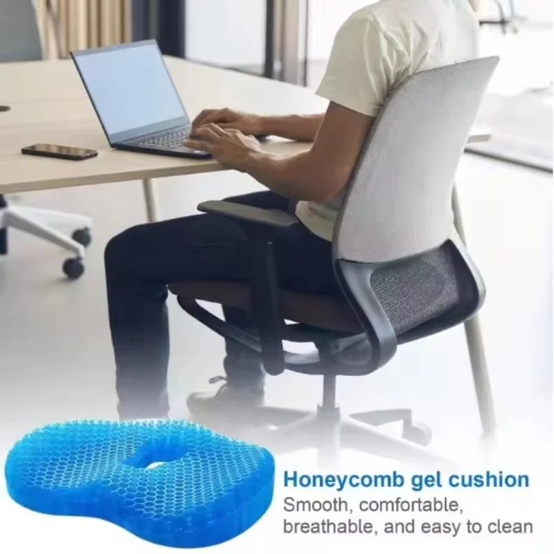 U-Shaped Gel Cushion for Enhanced Comfort and Support During Long Sitting Sessions
