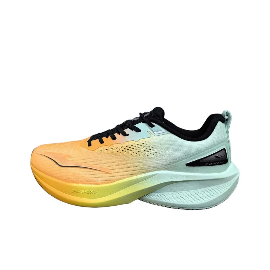 Erke Slip Resistant Abrasion Resistant Low top Casual Running Shoes Men's Orange Green 11125203130-305
