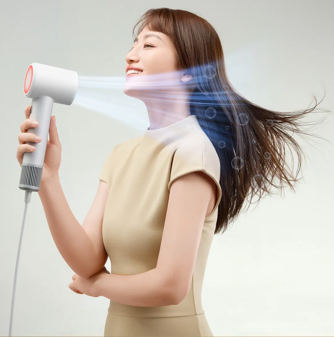 XIAOMI MIJIA H501 SE pengering rambut Anion, pengering rambut angin kecepatan tinggi 62 m/s 1600W 110,000 Rpm, pengering rambut profesional kecepatan tinggi versi CN