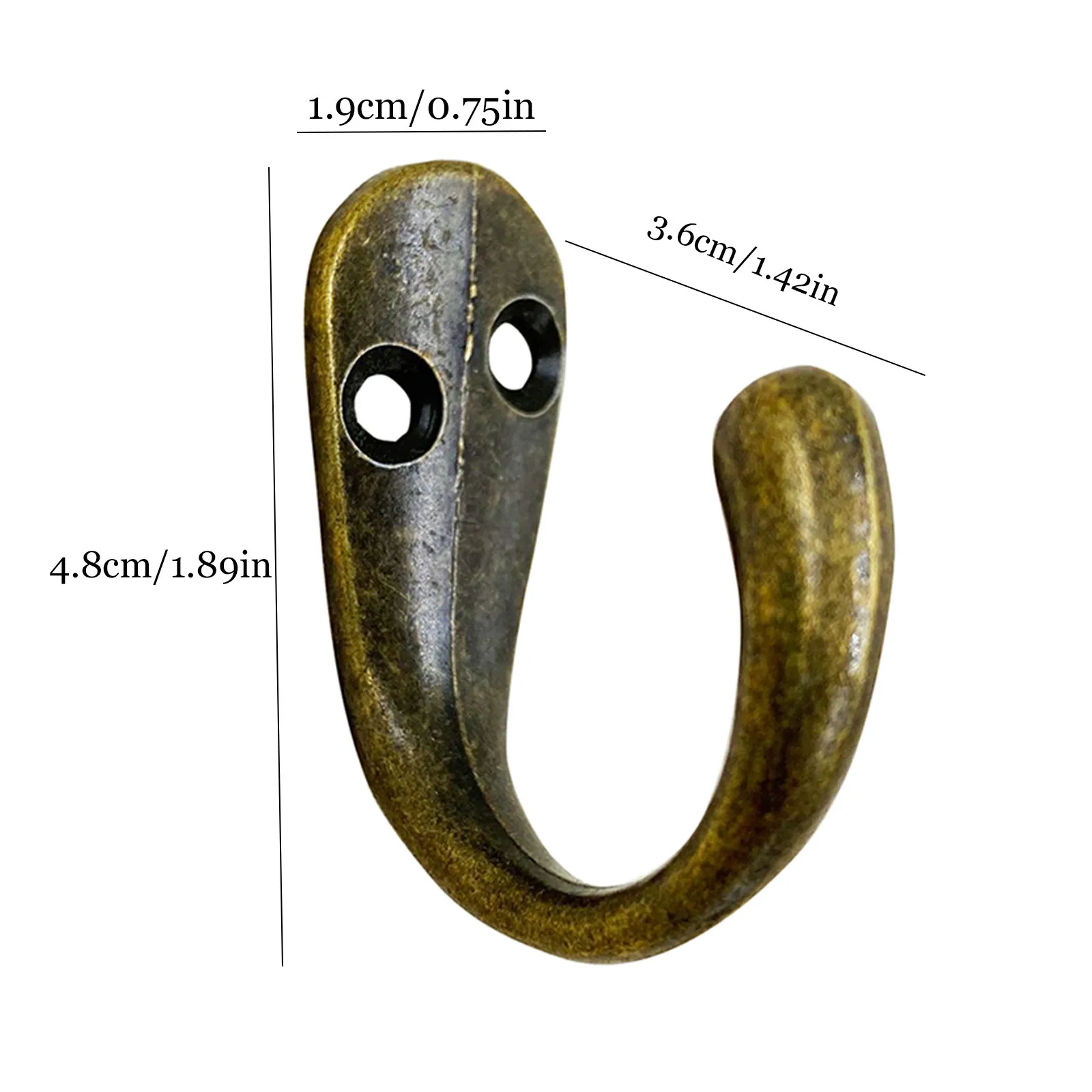 

5 Pack Wall Mounted Coat Hooks Hanger Holder For Wall Vintage Decorative Single Robe Hooks With 10 Pieces Screws For Kitchen