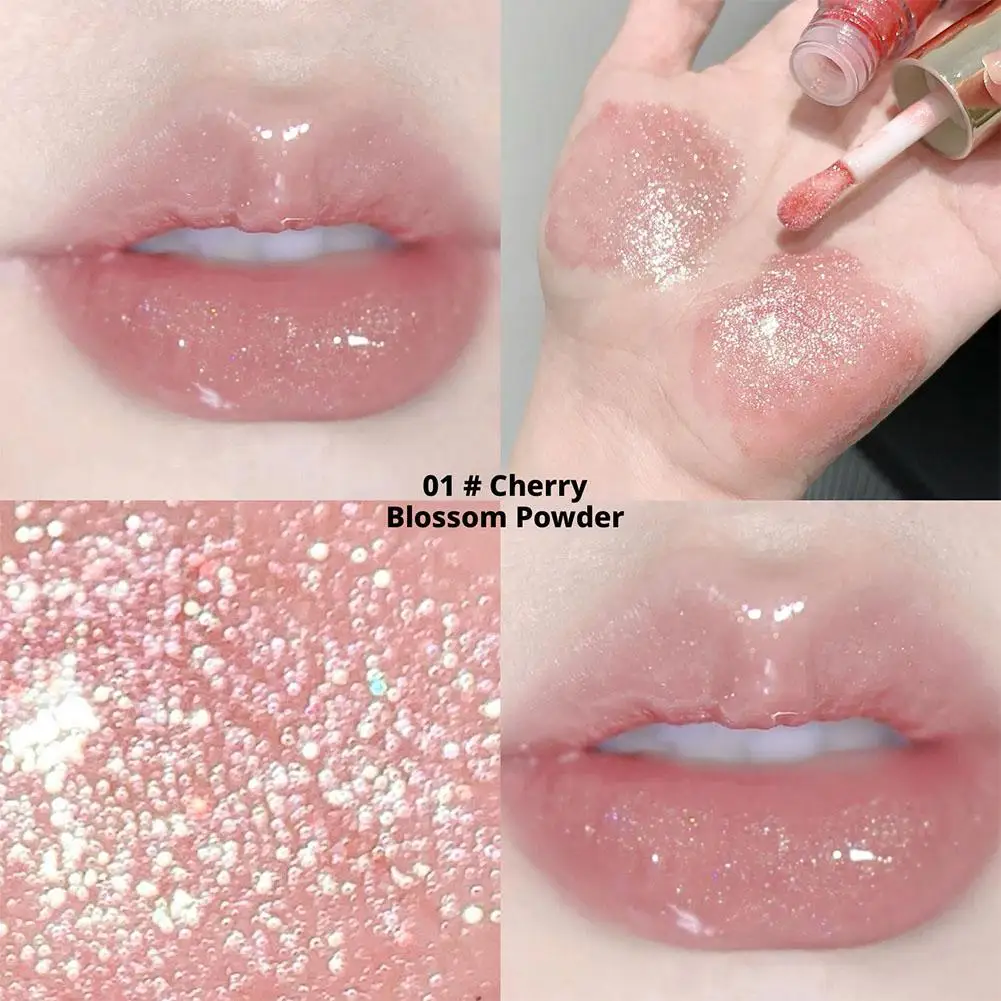 Diamanten-Glitzer-Lipgloss, langlebig, wasserfest, schimmernd, flüssiger Lippenstift, perlglänzende Lippenfarbe, funkelnde Lippen-Make-up-Lippenglasur