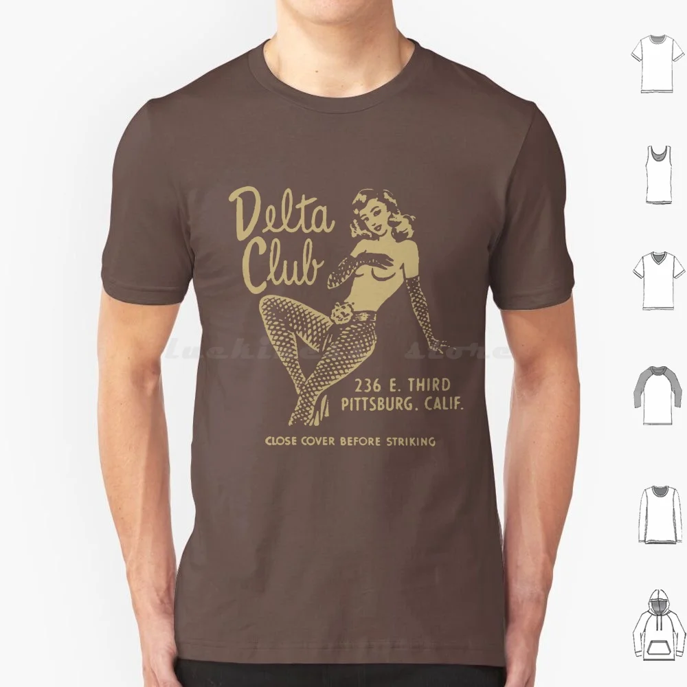 Delta Club Retro Matchbook Cover T Shirt 6xl Cotton Cool Tee Delta Club Retro Matchbook Cover