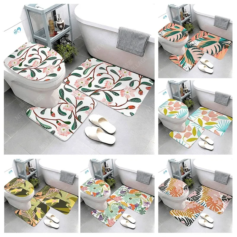 Anti-slip bath mat bathroom small rug shower mat decorative absorbent foot mat entrance bathtub toilet rug Morandi Nordic letter