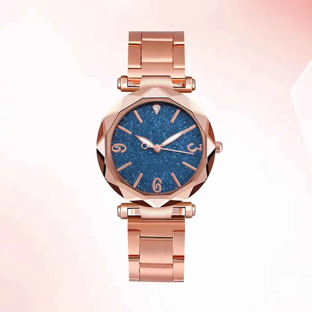 

Ladies Quartz Watches Wrist Decoration Intelligent Glittering Blue Fashion Miss