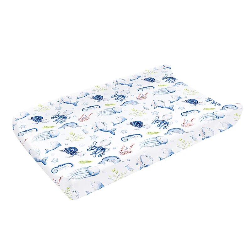 Baby Changing Pad Cover Stretch Breathable Soft Diaper Changing Table Sheets Farm Style Print Changing Mat Cover