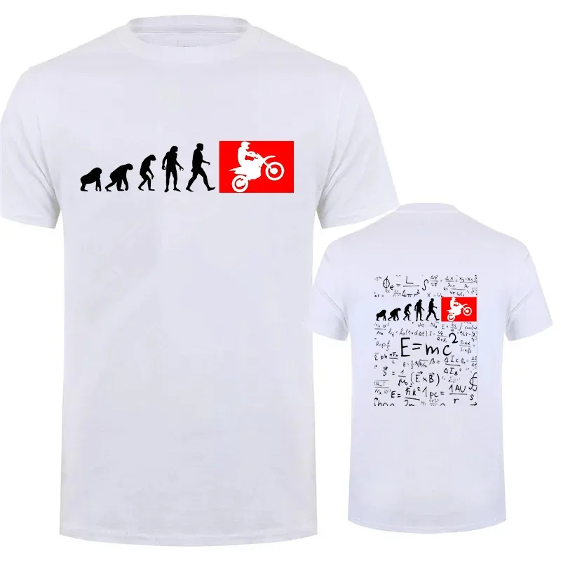 Human Evolution Motocross Vintage T-shirt Women Men Autocycle Motorbike Speedometer Personalized Print Tees Game Black Tops