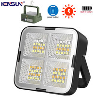 LED Solar Floodlight Rechargeable Waterproof Emergency Lighting Outdoor Camping Portable Searchlight