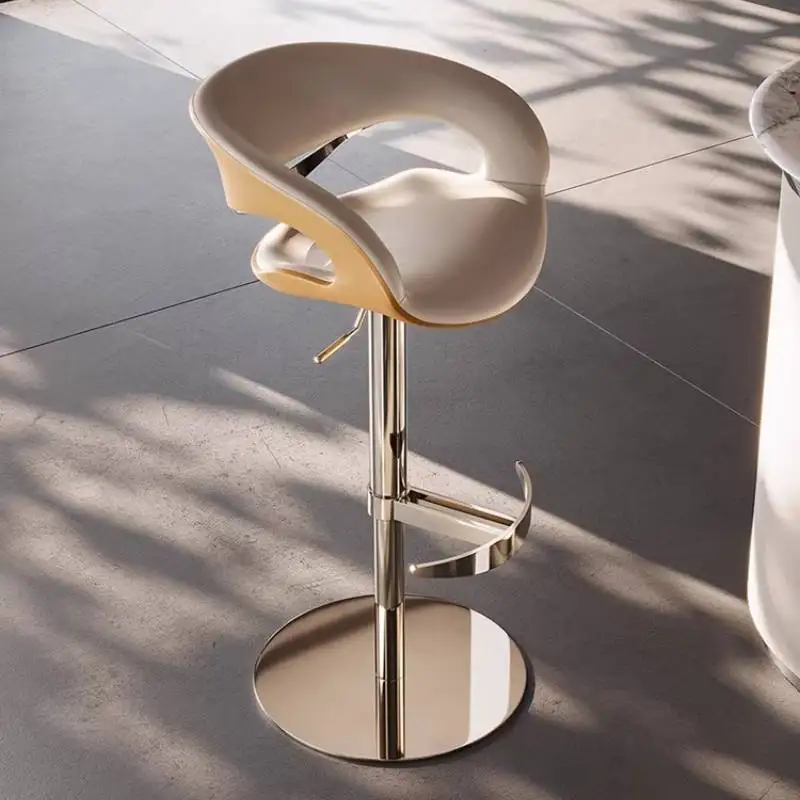 

Белый минималистичный барный стул с регулируемой высотой, прочный итальянский барный стул, эргономичный роскошный стул для столовой, элитная мебель